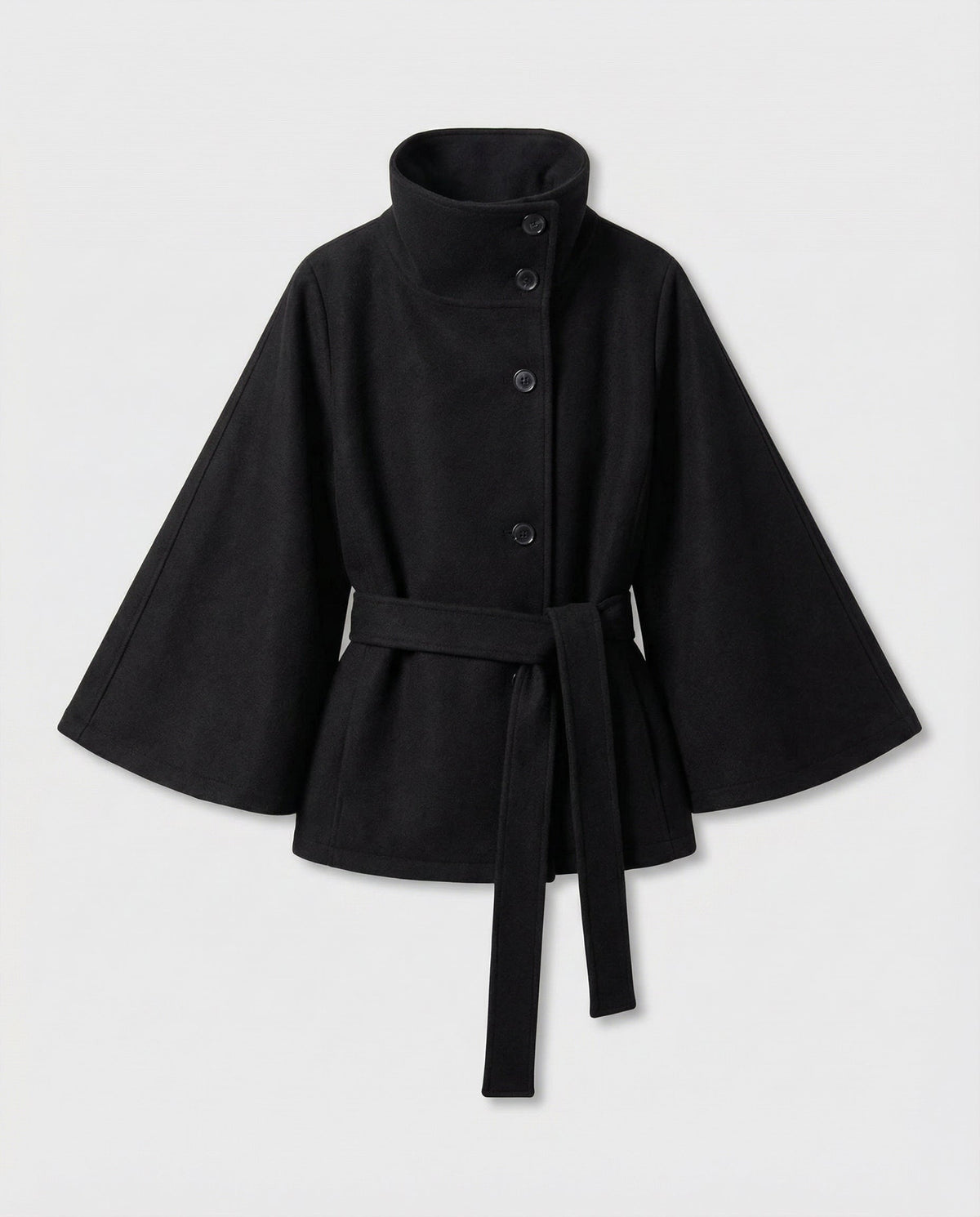Julia Elegante Damen-Wickeljacke mit Stehkragen für stilvolle Winterlooks