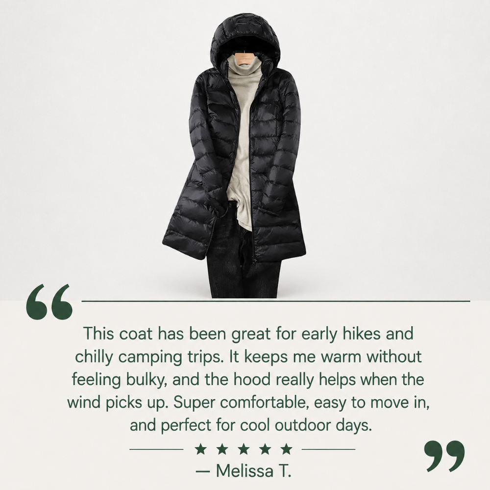Puffer Coat, leichte faltbare Daunenjacke