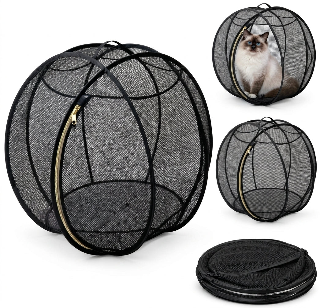 Pop-Up rollender Katzen-Laufstall