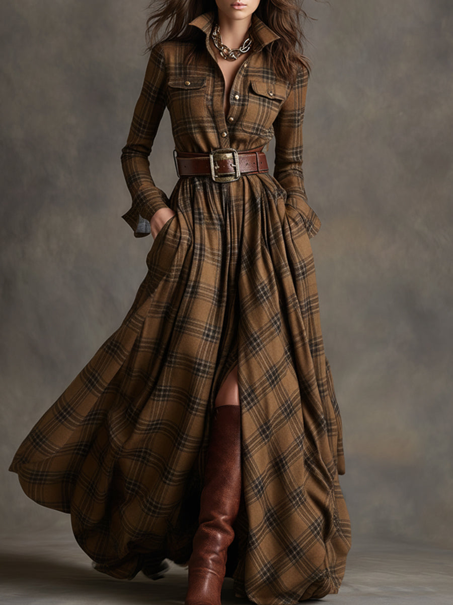 Klassisches Hemdkleid mit Karomuster