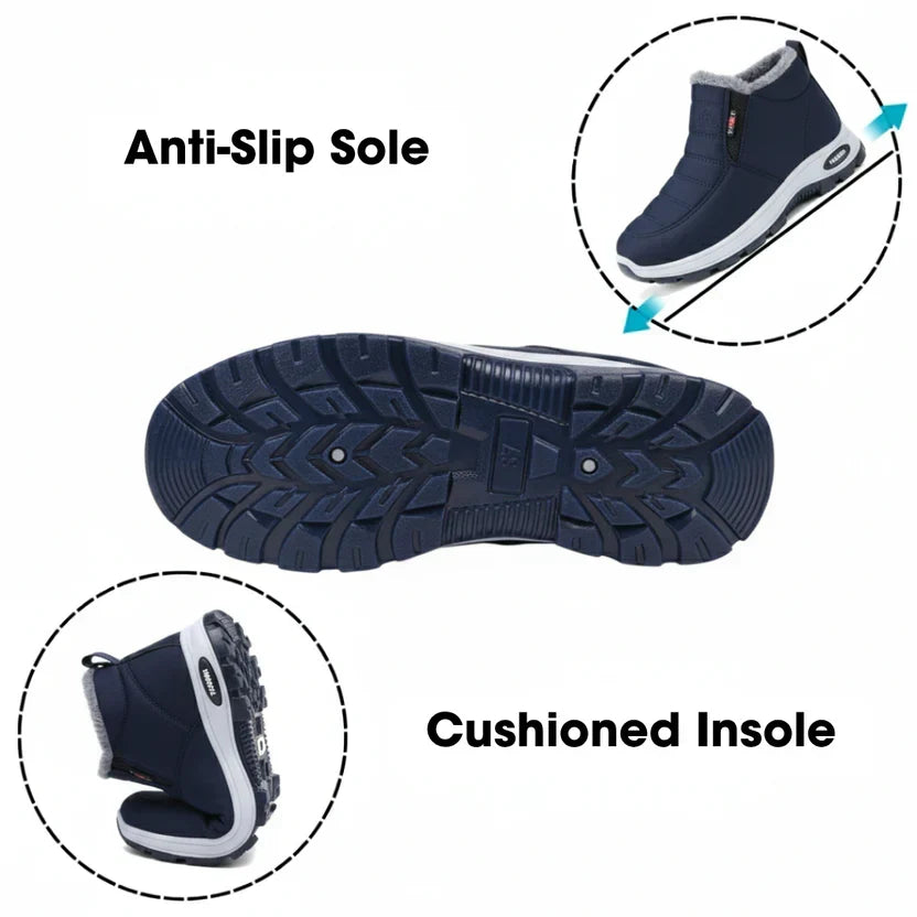 Gesteppte wasserdichte Slip-On Knöchelstiefel