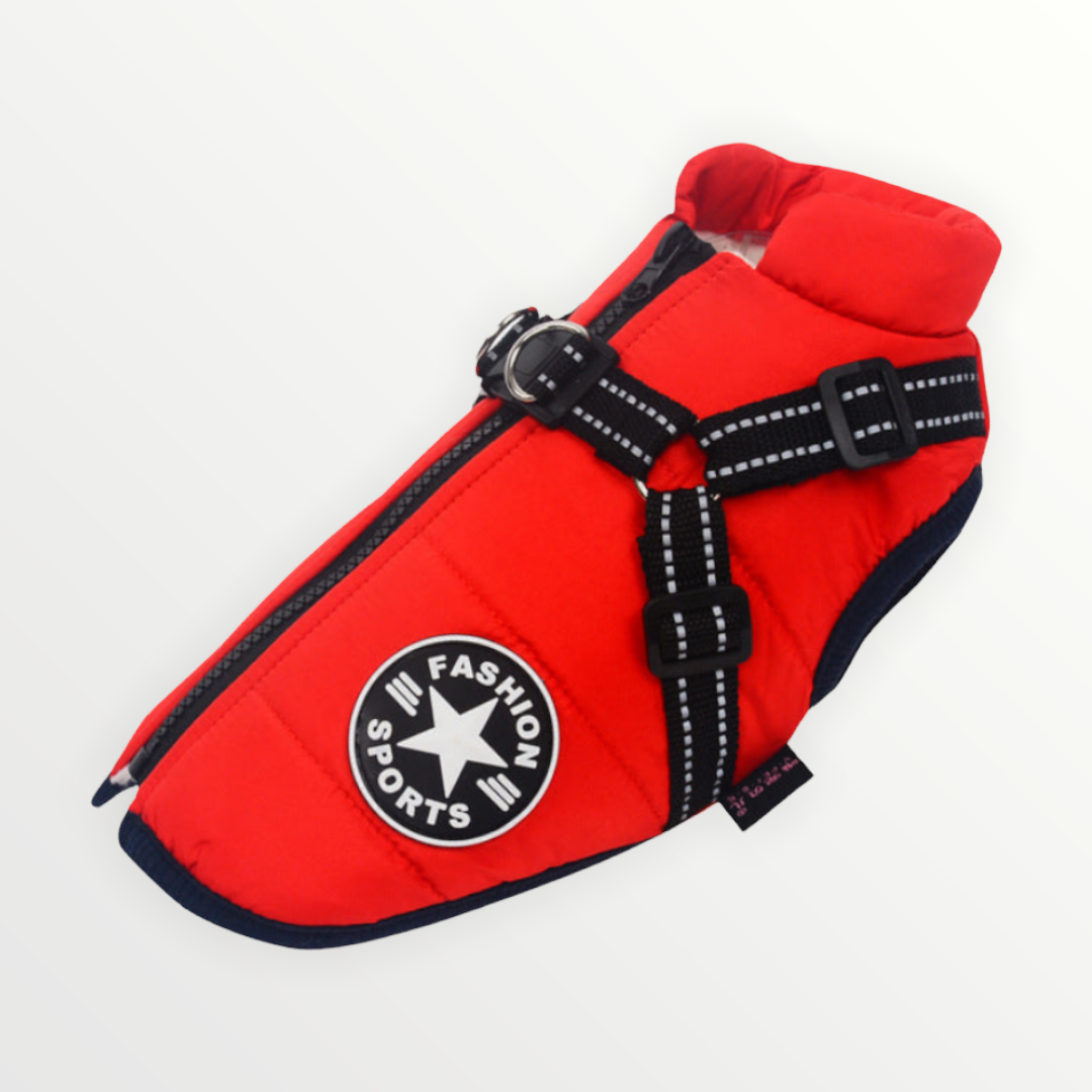 Hundejacke Wind- & Wasserabweisend Integriertes Geschirr