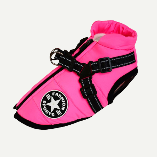 Hundejacke Wind- & Wasserabweisend Integriertes Geschirr