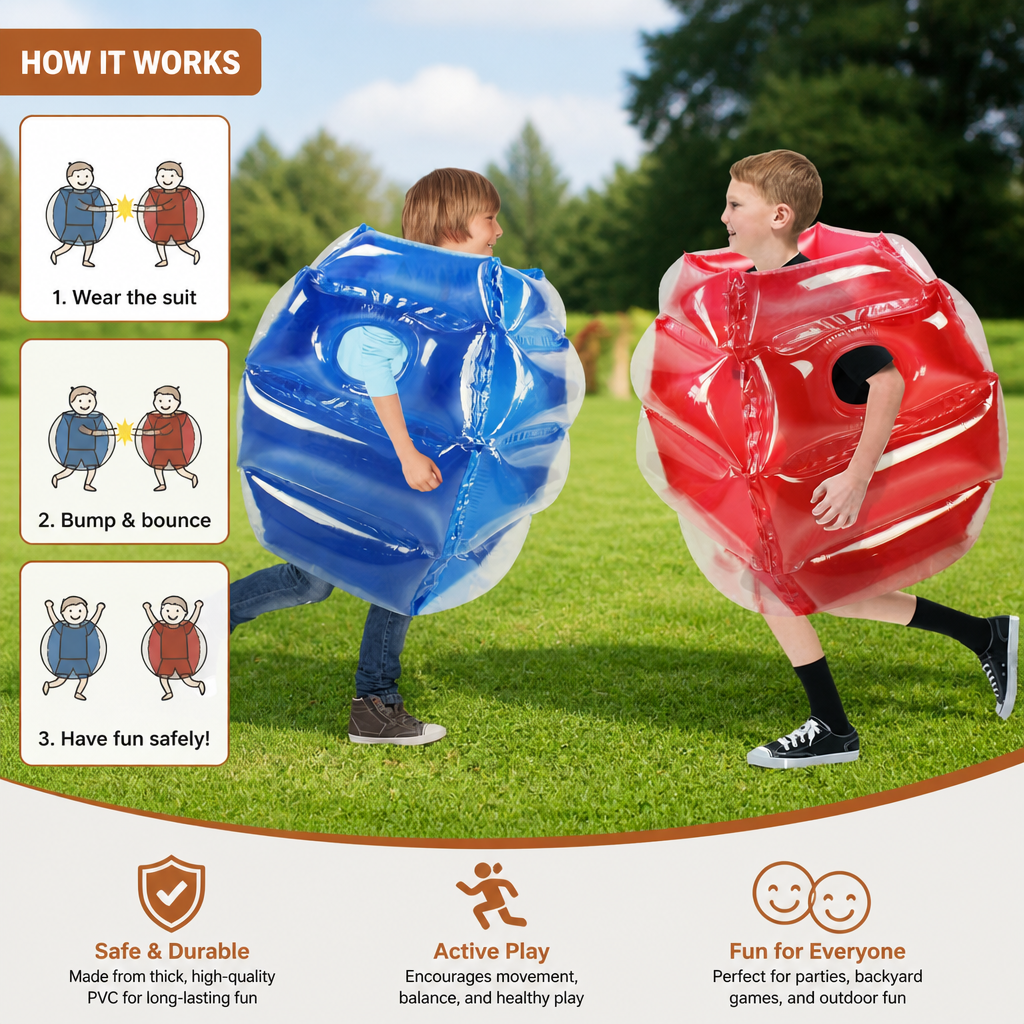 Aufblasbarer Bumper Ball Anzug für Kinder – 2 Spieler Outdoor Kollisionsspiel