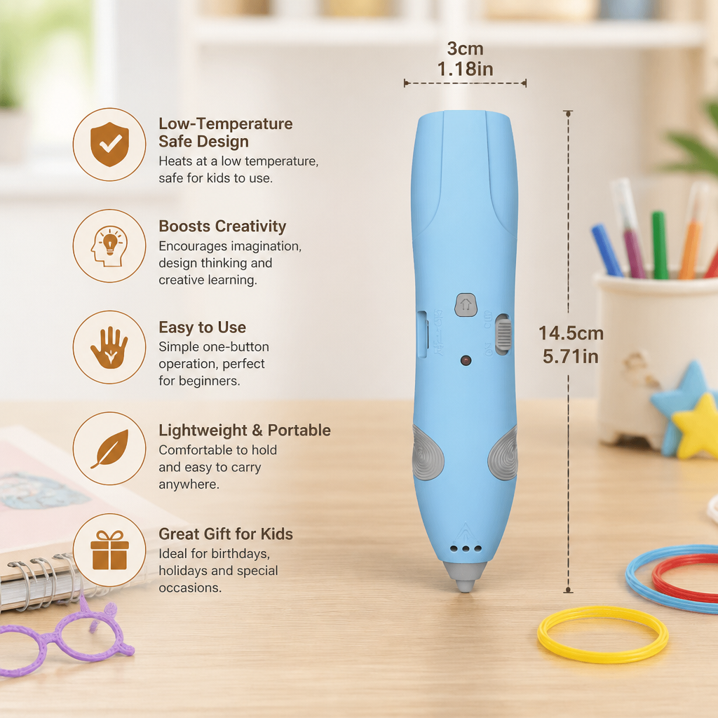 Niedrigtemperatur-3D-Stift-Set für Kinder – Sicheres DIY-STEM-Zeichenset