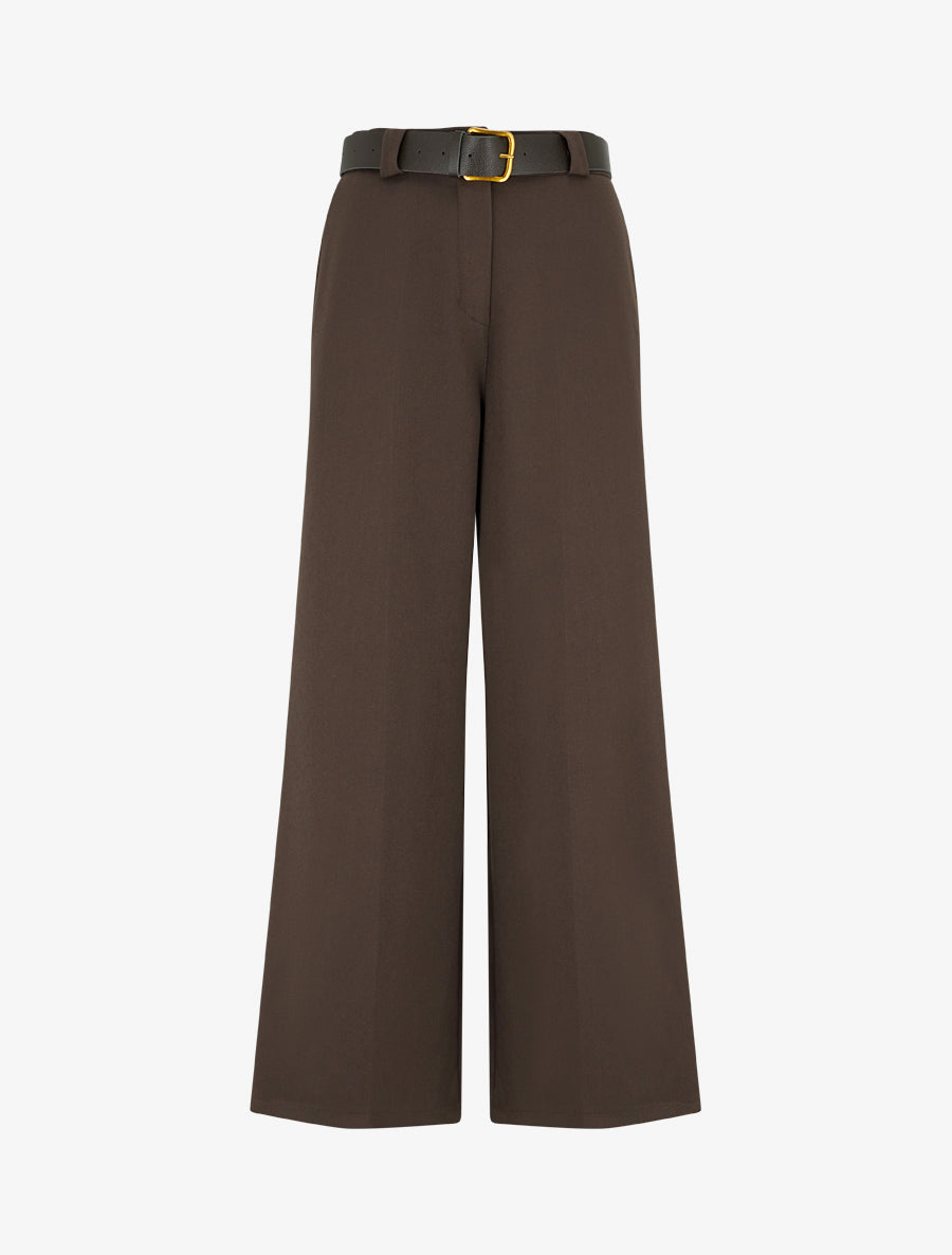 Weite High-Waist-Hose mit Gürtel