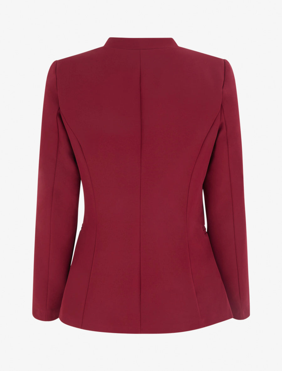 Gerade geschnittener Blazer mit Schulterpolstern
