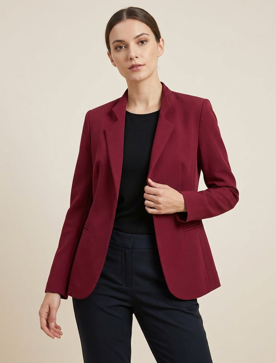 Gerade geschnittener Blazer mit Schulterpolstern