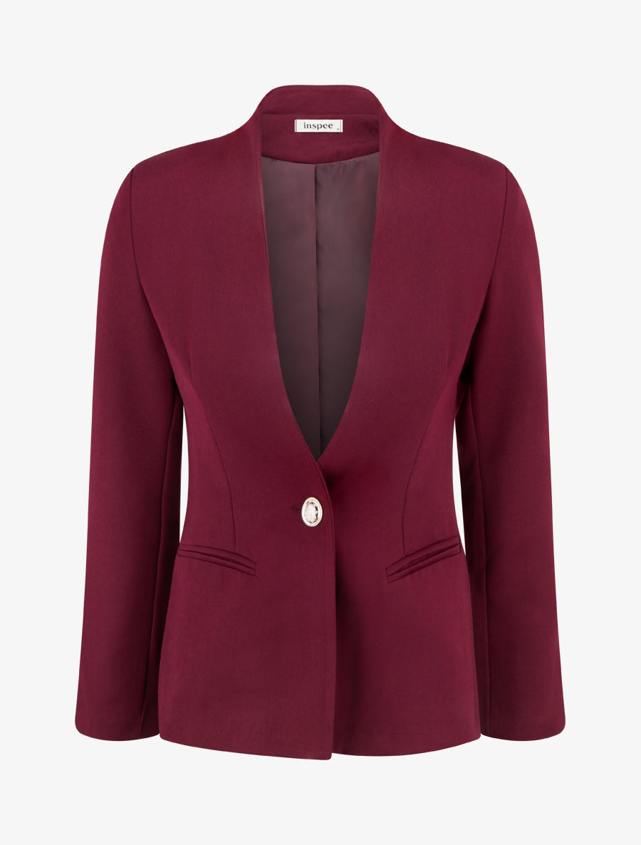 Taillierter Blazer mit Schulterpolstern