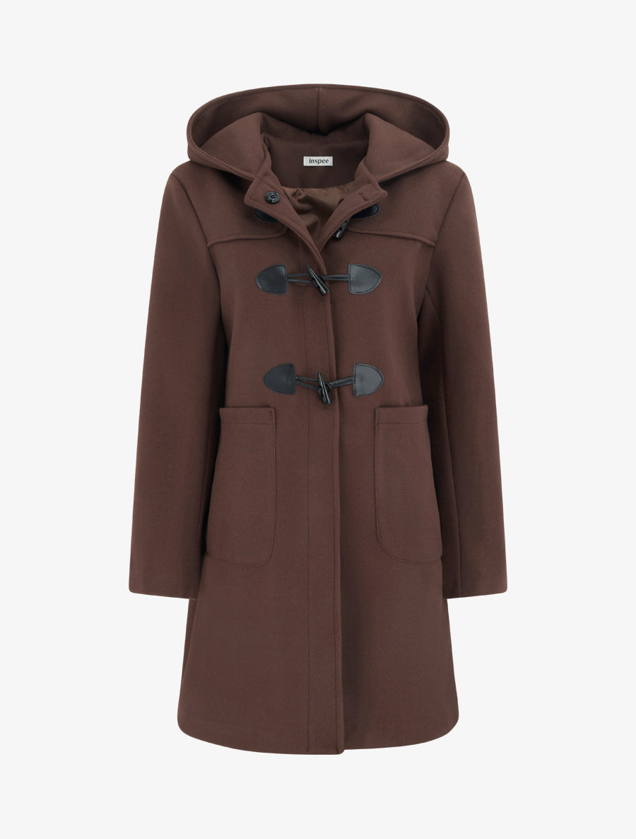 Dufflecoat mit Knebelverschlüssen und Kapuze