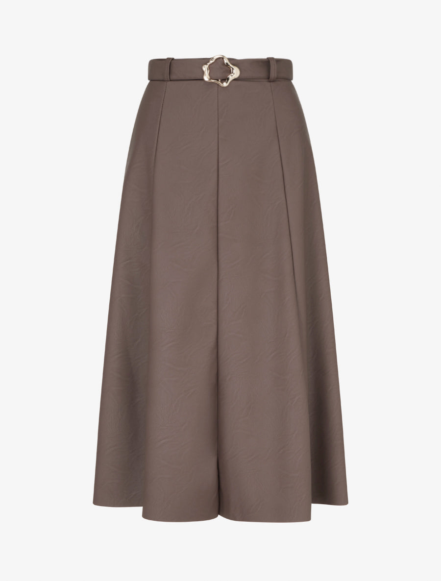 Langer plissierter Rock mit hoher Taille