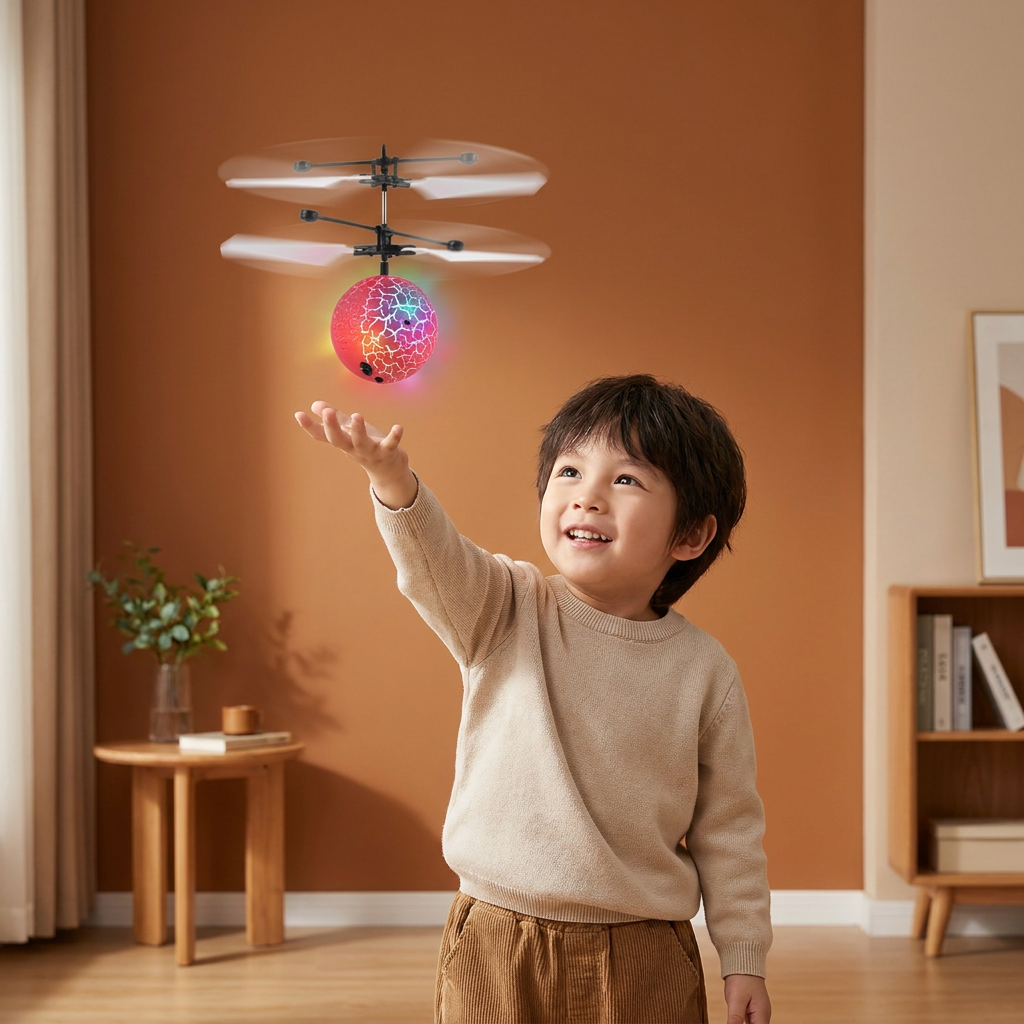 Handgesteuerter fliegender LED-Ball-Drohne für Kinder