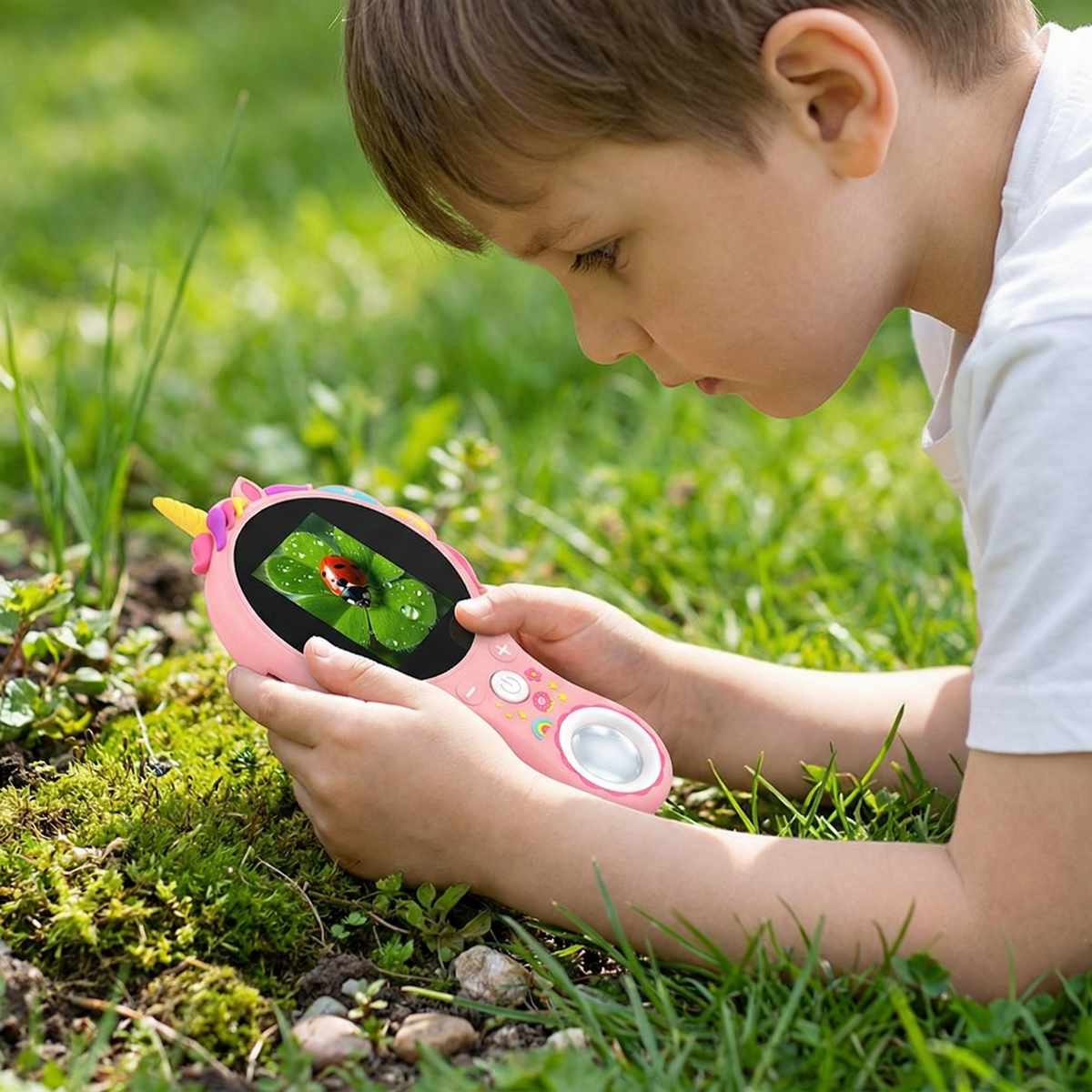 Kinder-Digital-Video-Mikroskop mit Bildschirm – Tragbarer Wissenschafts-Entdecker für kleine Forscher