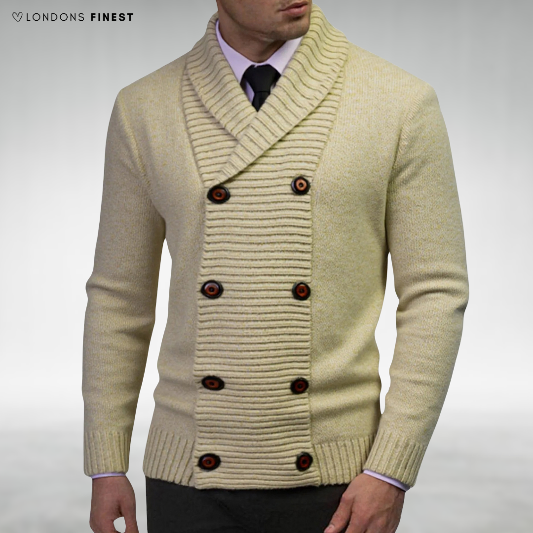 James Klassische Zweireihige Strickjacke