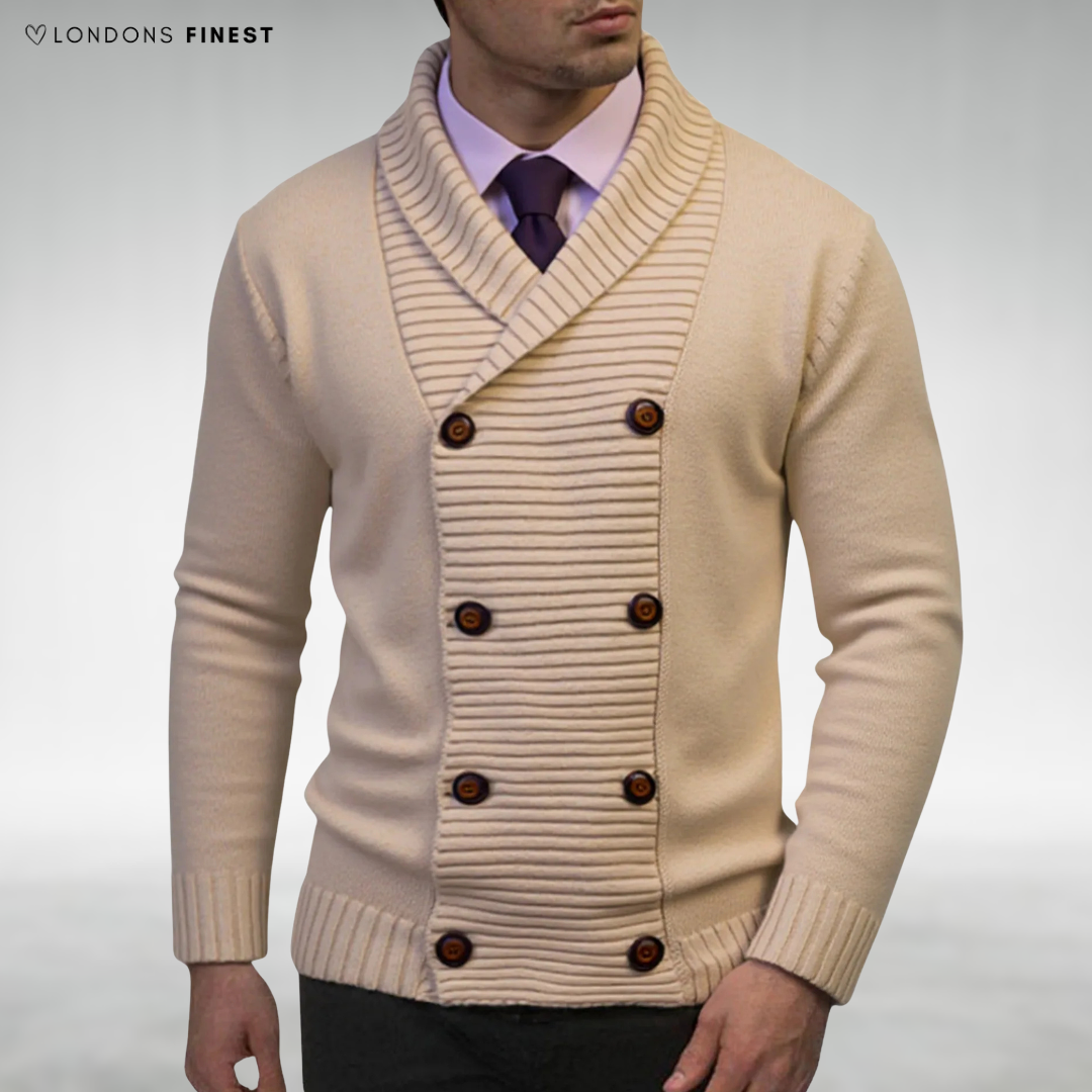 James Klassische Zweireihige Strickjacke