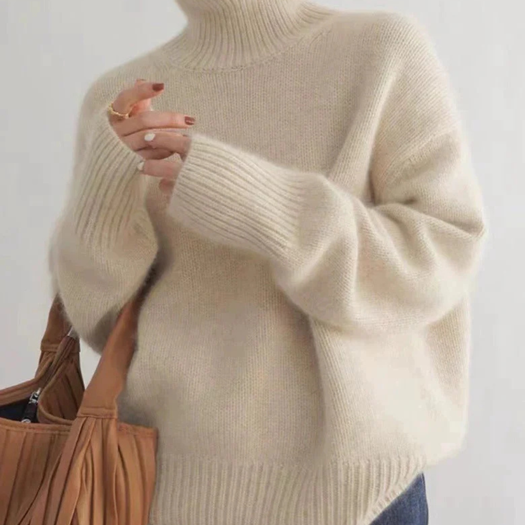 Luxuriöser Kaschmir Rollkragenpullover für Damen