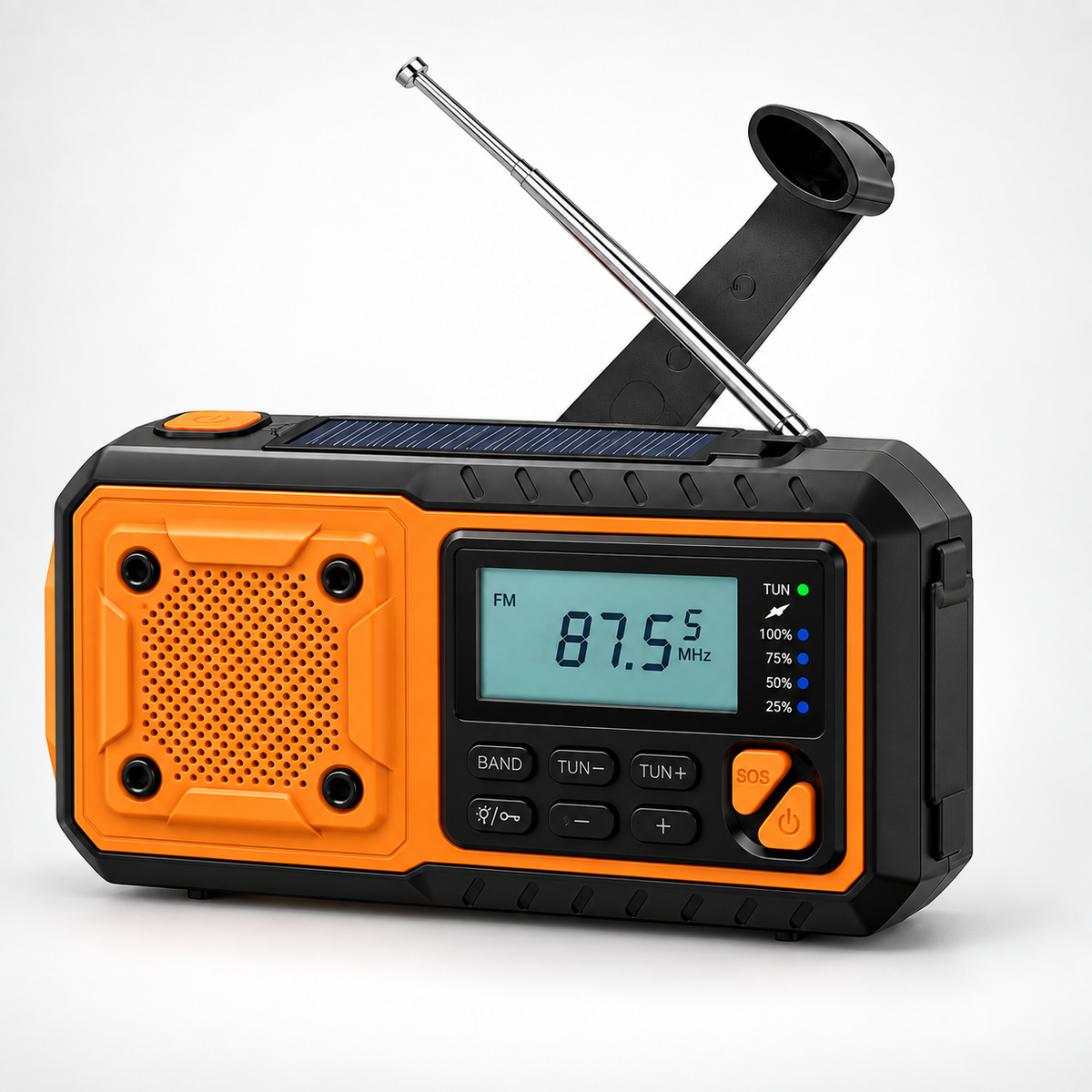 Camp Basel | Solavox Tragbares Notfall-Kurbel-Radio
