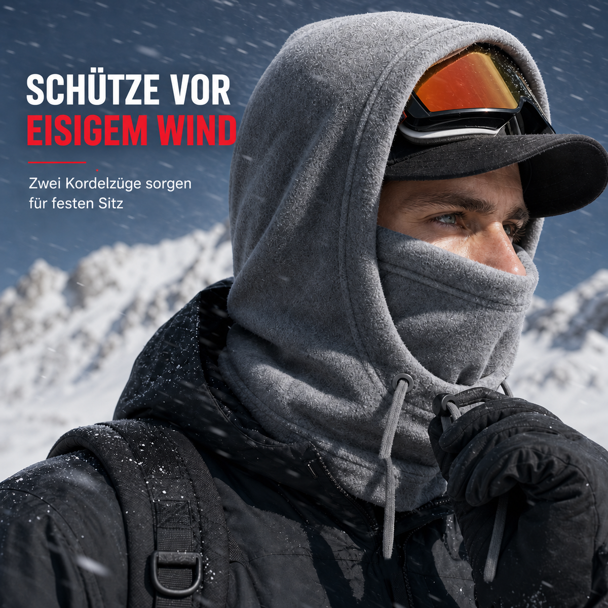 Camp Basel | 3-in-1 Winter-Balaklava – winddicht, wärmend & verstellbar – perfekt für Skifahren, Radfahren und alle kalten Outdoor-Aktivitäten