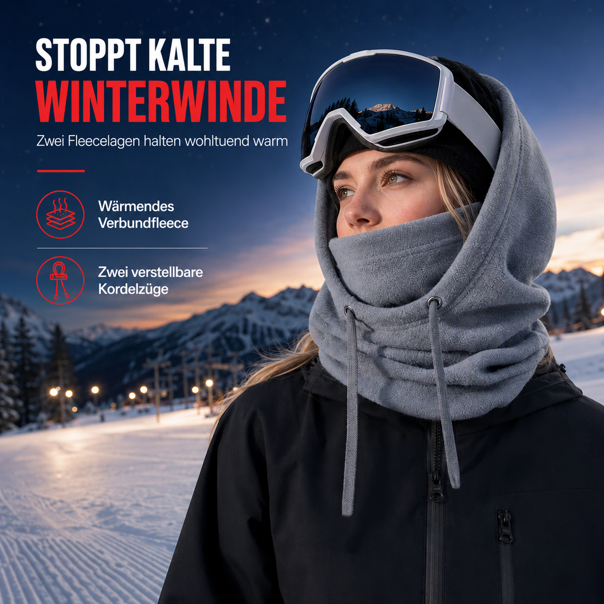 Camp Basel | 3-in-1 Winter-Balaklava – winddicht, wärmend & verstellbar – perfekt für Skifahren, Radfahren und alle kalten Outdoor-Aktivitäten