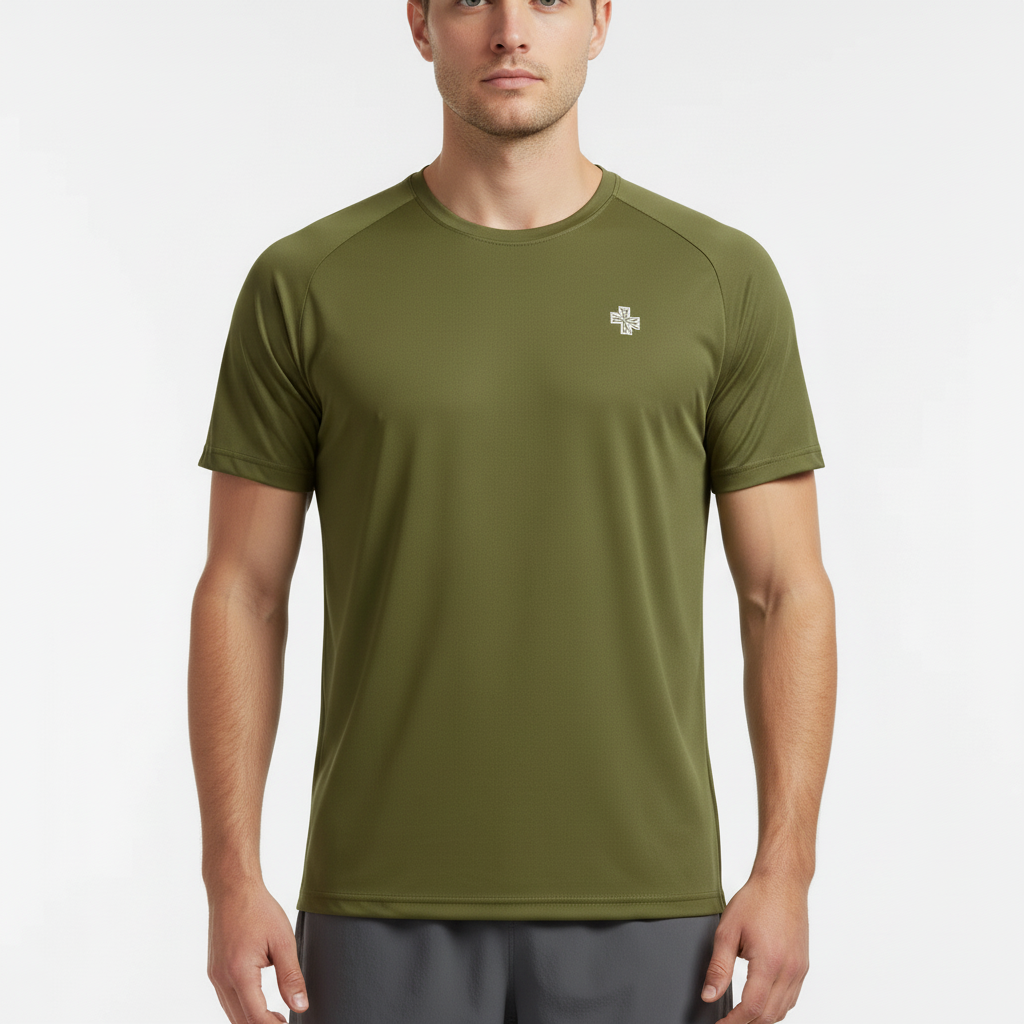 Kurzarm-Athletikshirt atmungsaktiv schnelltrocknend Stretch Unisex