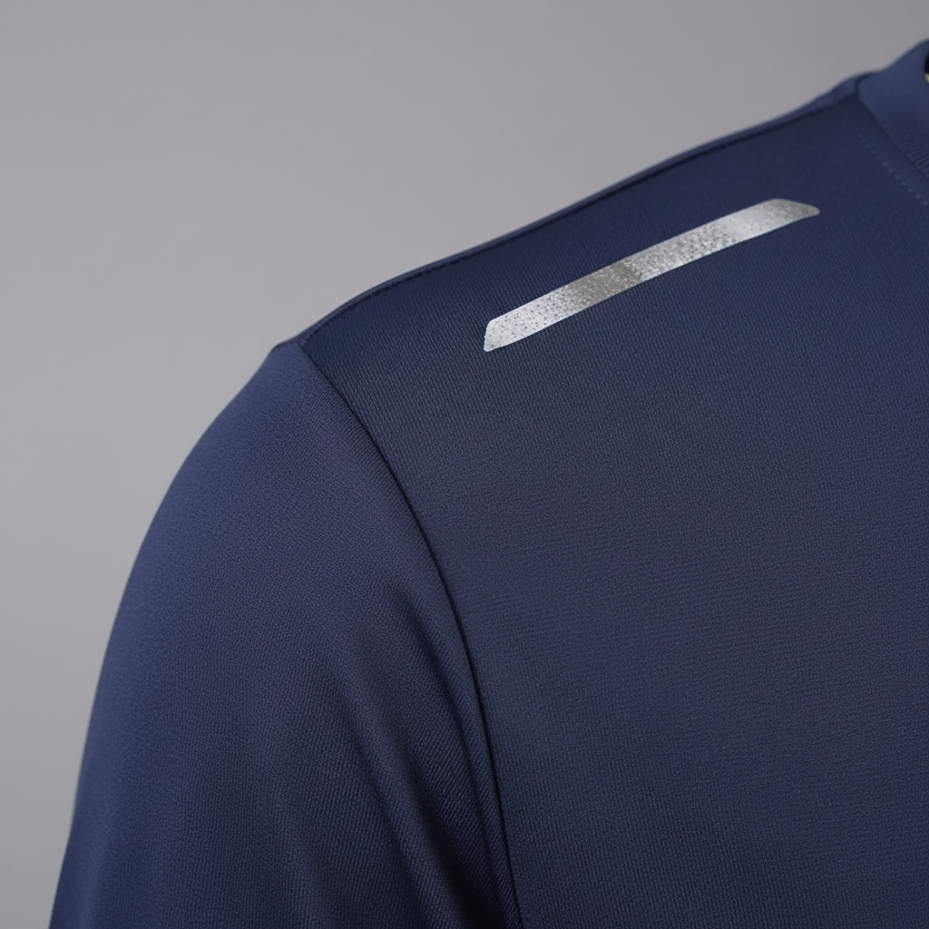 Langarm-Performance-Shirt mit reflektierenden Akzenten und atmungsaktiver Konstruktion