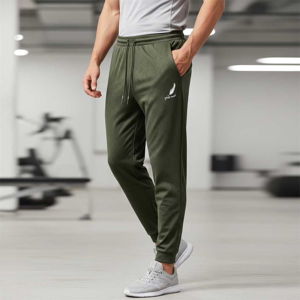 Schnelltrocknende atmungsaktive Sportleggings mit Knöchelzunahme und verstellbarem Bund