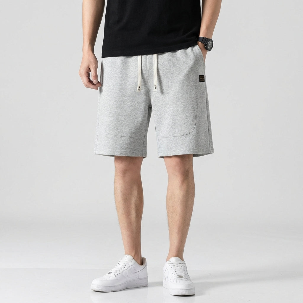 Weite Kniebund-Shorts mit Kordelzug-Bund und tiefen Taschen