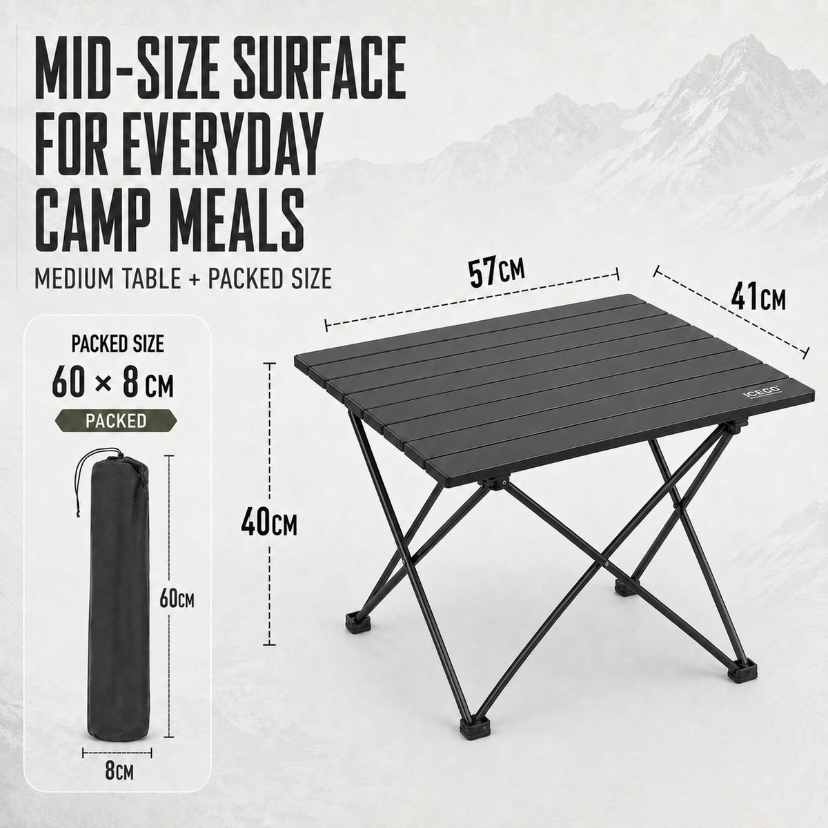 Camp Basel | Campero Leichte faltbare Outdoor-Campingtisch