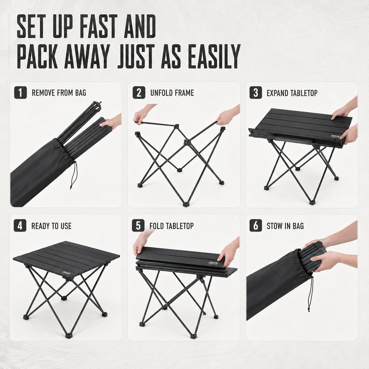 Camp Basel | Campero Leichte faltbare Outdoor-Campingtisch