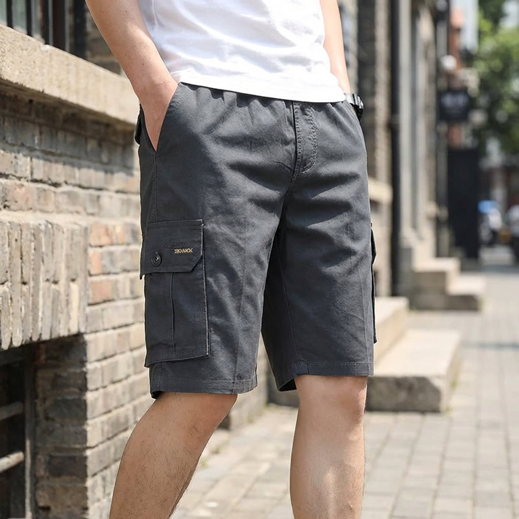Herren Cargo-Shorts mittlere Taillenhöhe leicht atmungsaktiv mehrere Taschen