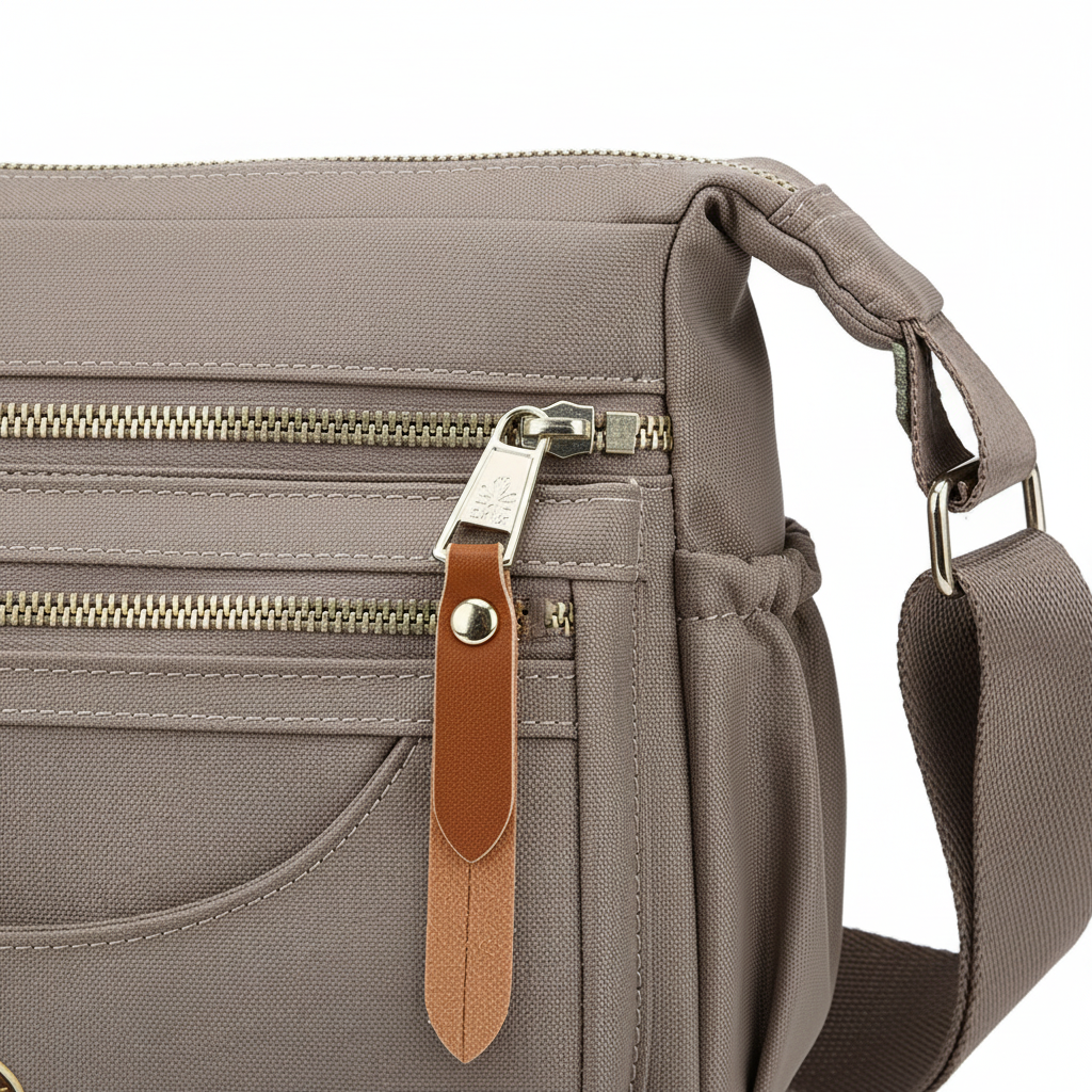 Crossbody-Tasche Nylon mit Organisationsfächern und verstellbarem Gurt