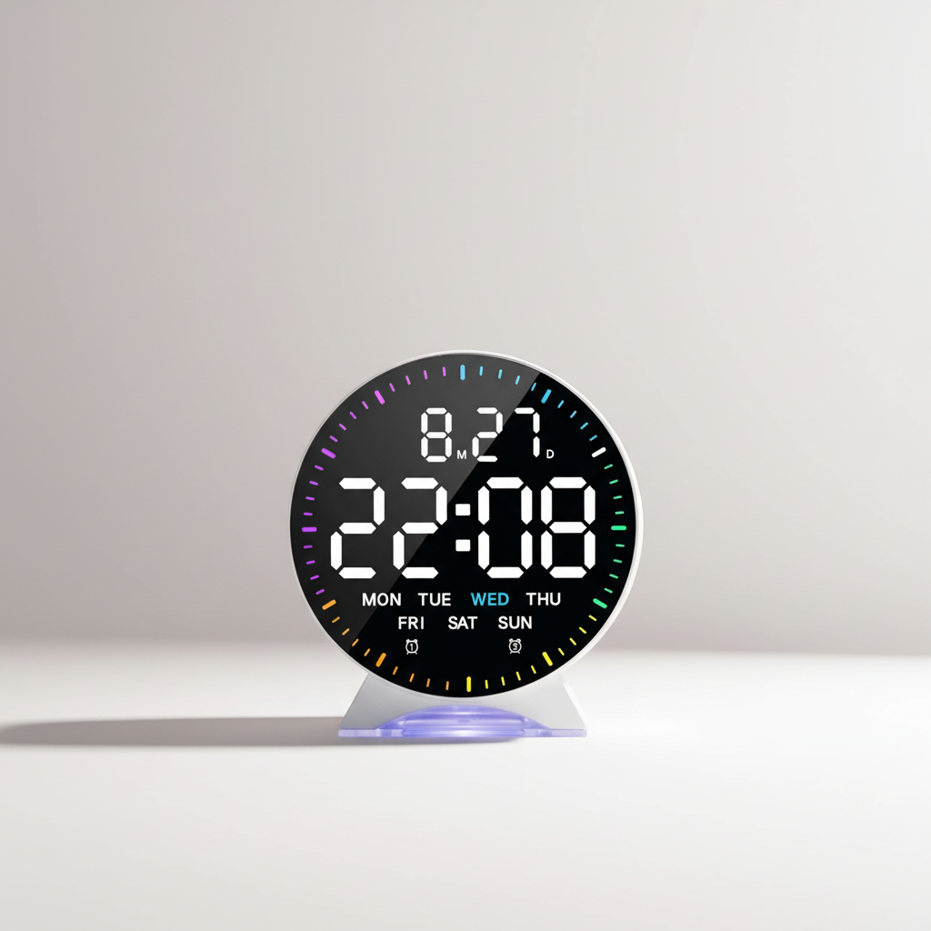 LED-Weckeruhr mit springendem Sekundendisplay und automatischer Dimmung