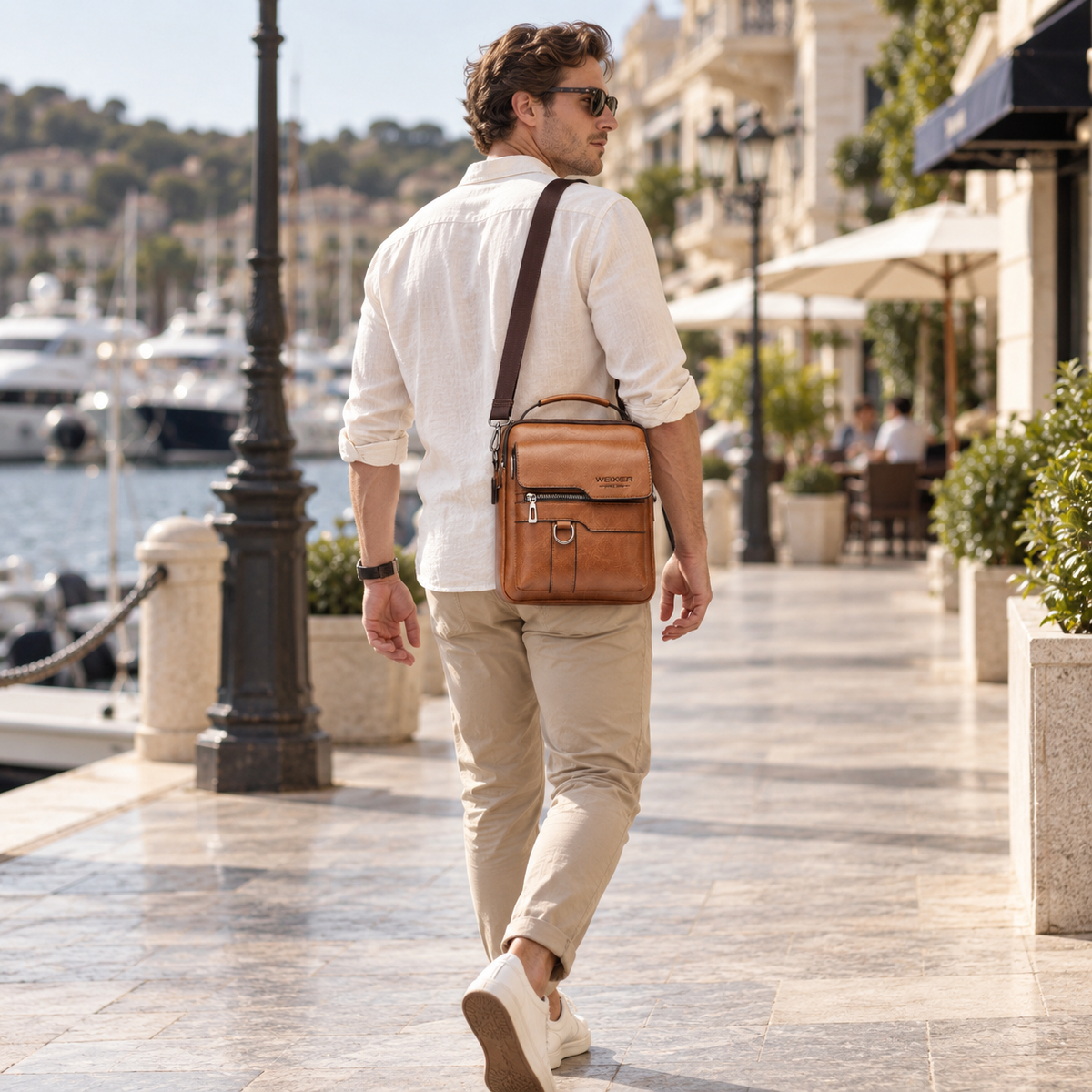 Camp Basel | Kompakte PU-Messenger-Tasche