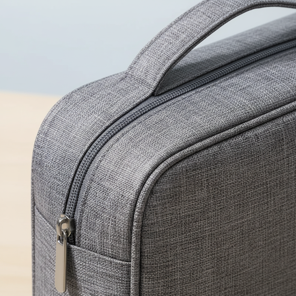 Spritzwasserschützter Kabel-Organizer mit gepolsterten Fächern und Mesh-Taschen