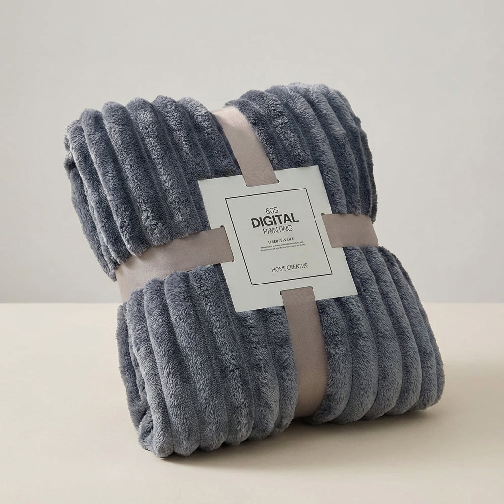 Dickflauschige Wurfdecke warm weich pillingresistent Winterdecke