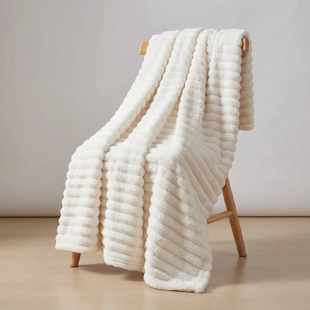 Dickflauschige Wurfdecke warm weich pillingresistent Winterdecke