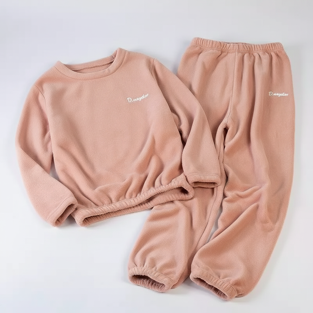 Strickpyjama-Set winter warm weich lockere Passform