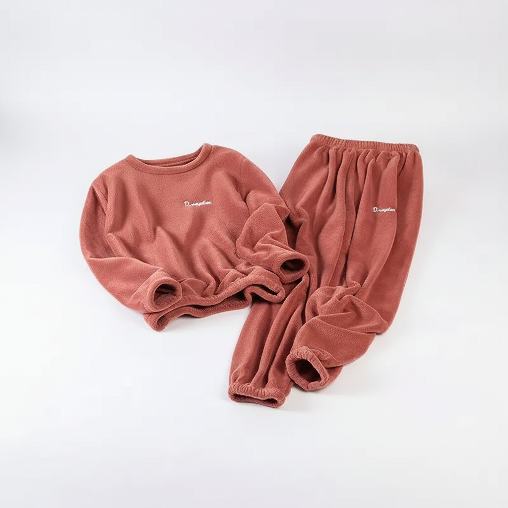 Strickpyjama-Set winter warm weich lockere Passform