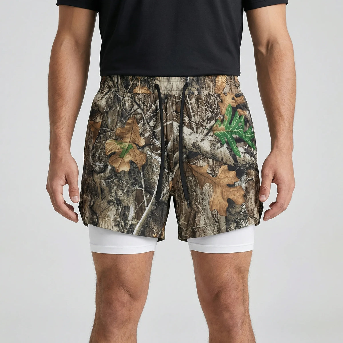 Herren-Laufshorts 2-in-1 atmungsaktiv mit Doppelschicht-Konstruktion