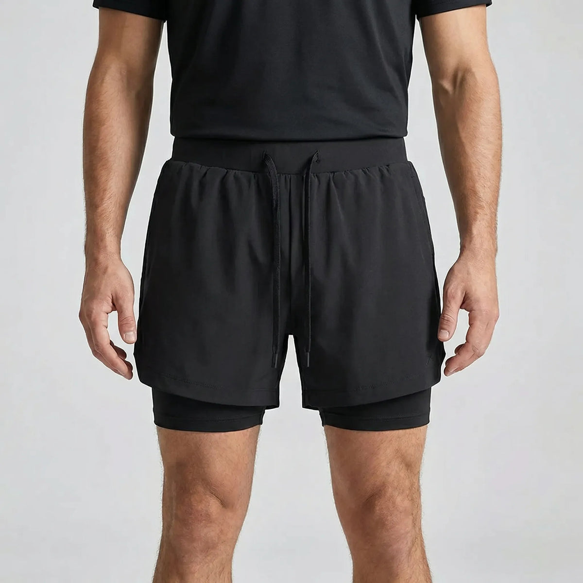 Herren-Laufshorts 2-in-1 atmungsaktiv mit Doppelschicht-Konstruktion