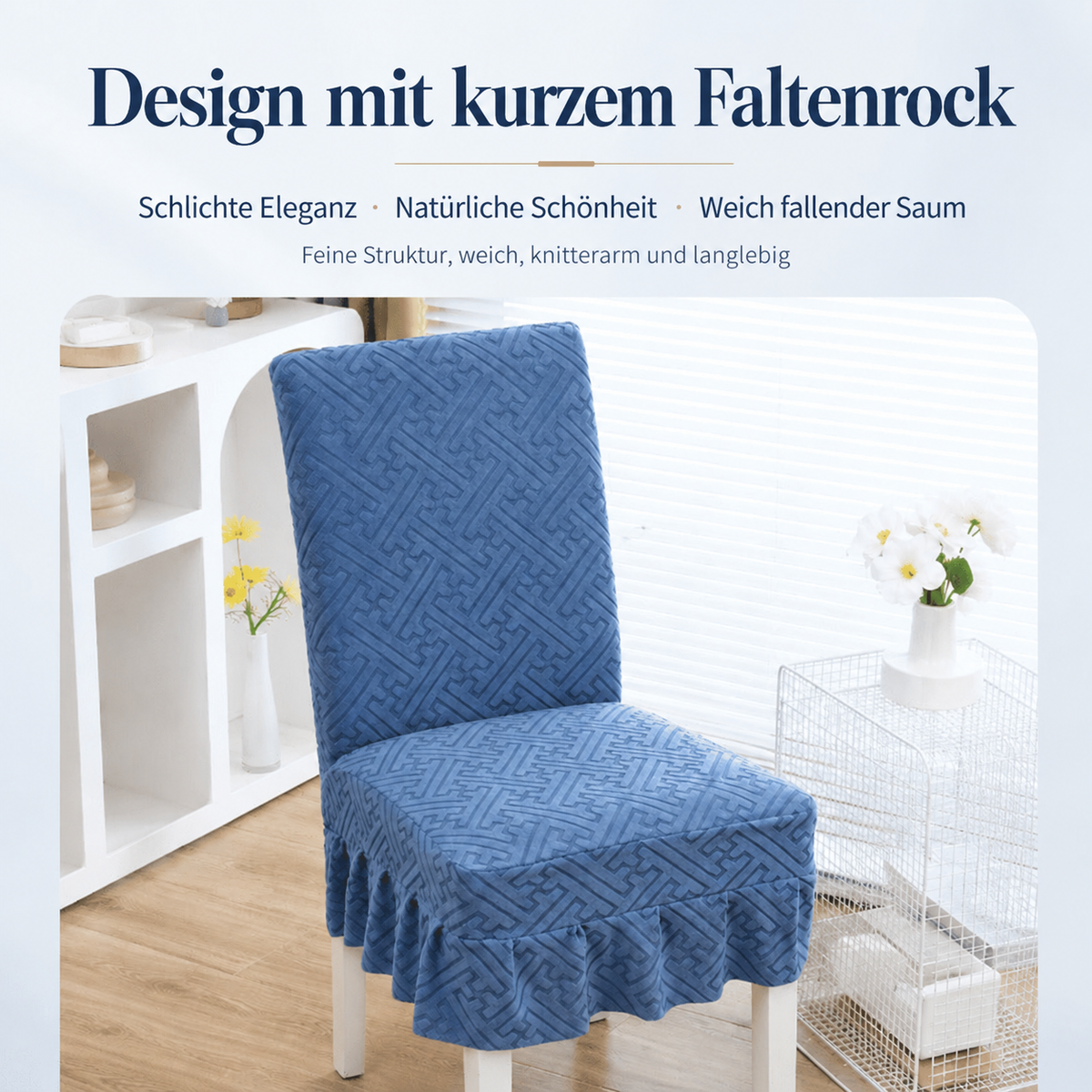 Camp Basel | Eleganter plissierter Stuhlbezug