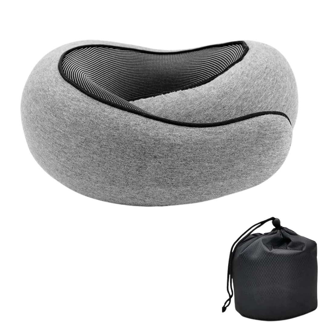 U-förmiges Reisekissen Memory-Foam atmungsaktiver Baumwollbezug Nackenstütze
