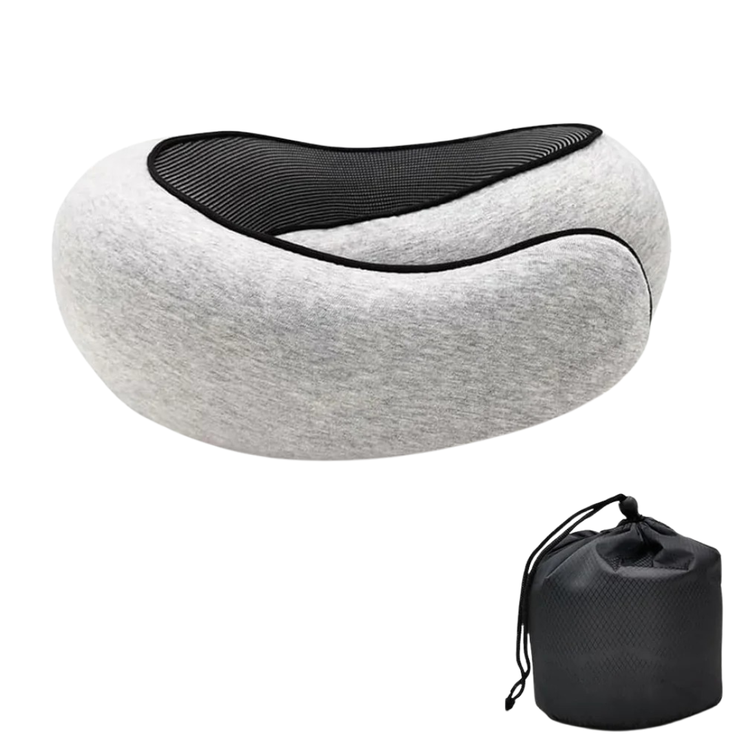 U-förmiges Reisekissen Memory-Foam atmungsaktiver Baumwollbezug Nackenstütze