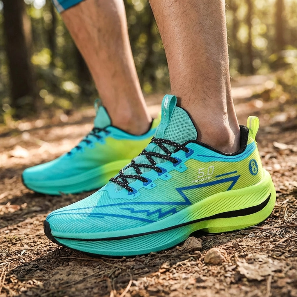 Herrenlaufschuhe mit Carbon-Platte, atmungsaktiv und dämpfend