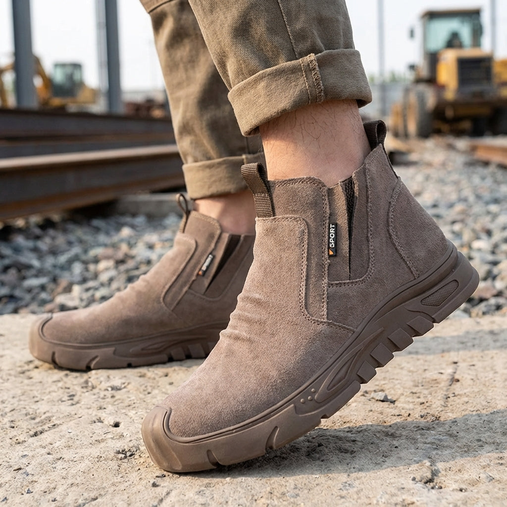 Sicherheitsstiefel Slip-On mit Zehenkappe und rutschfester Sohle
