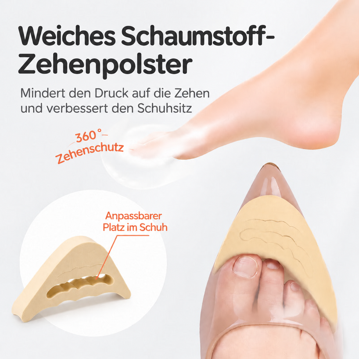 Camp Basel | Gepolsterte Schaumstoff-Zehenstopfen