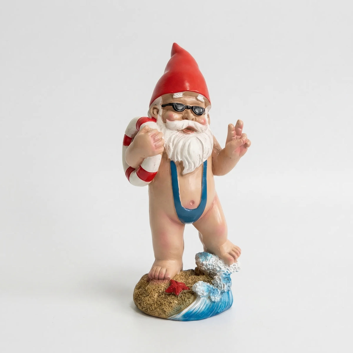 Gartenzwerg Bikini aus Kunstharz für Außendekoration