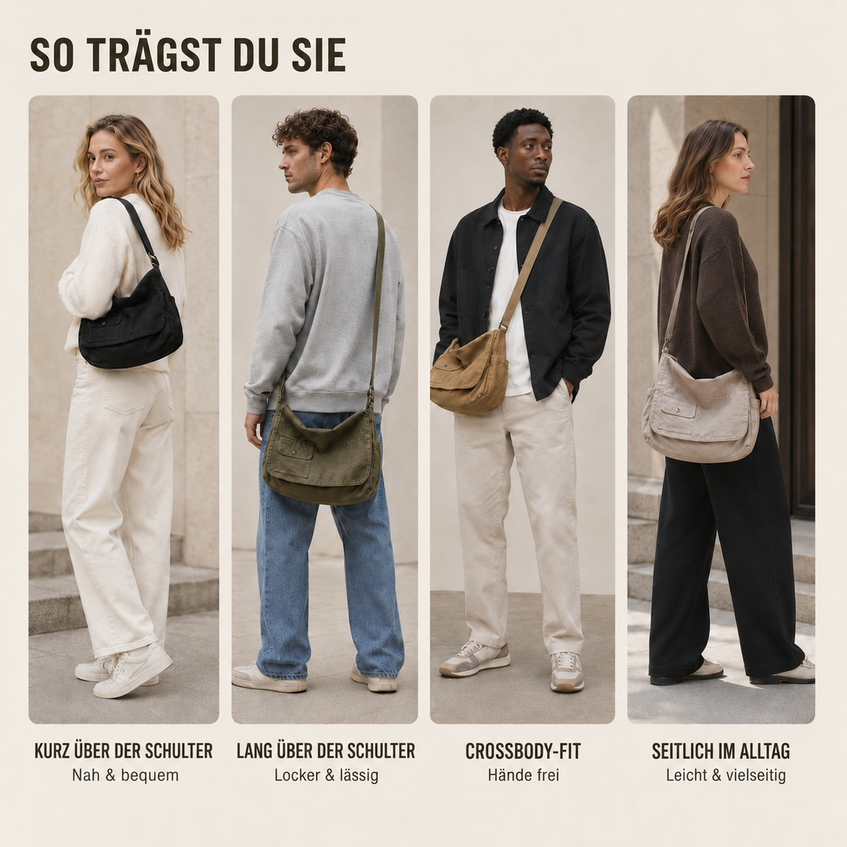 Camp Basel | Große Canvas Messenger Tasche