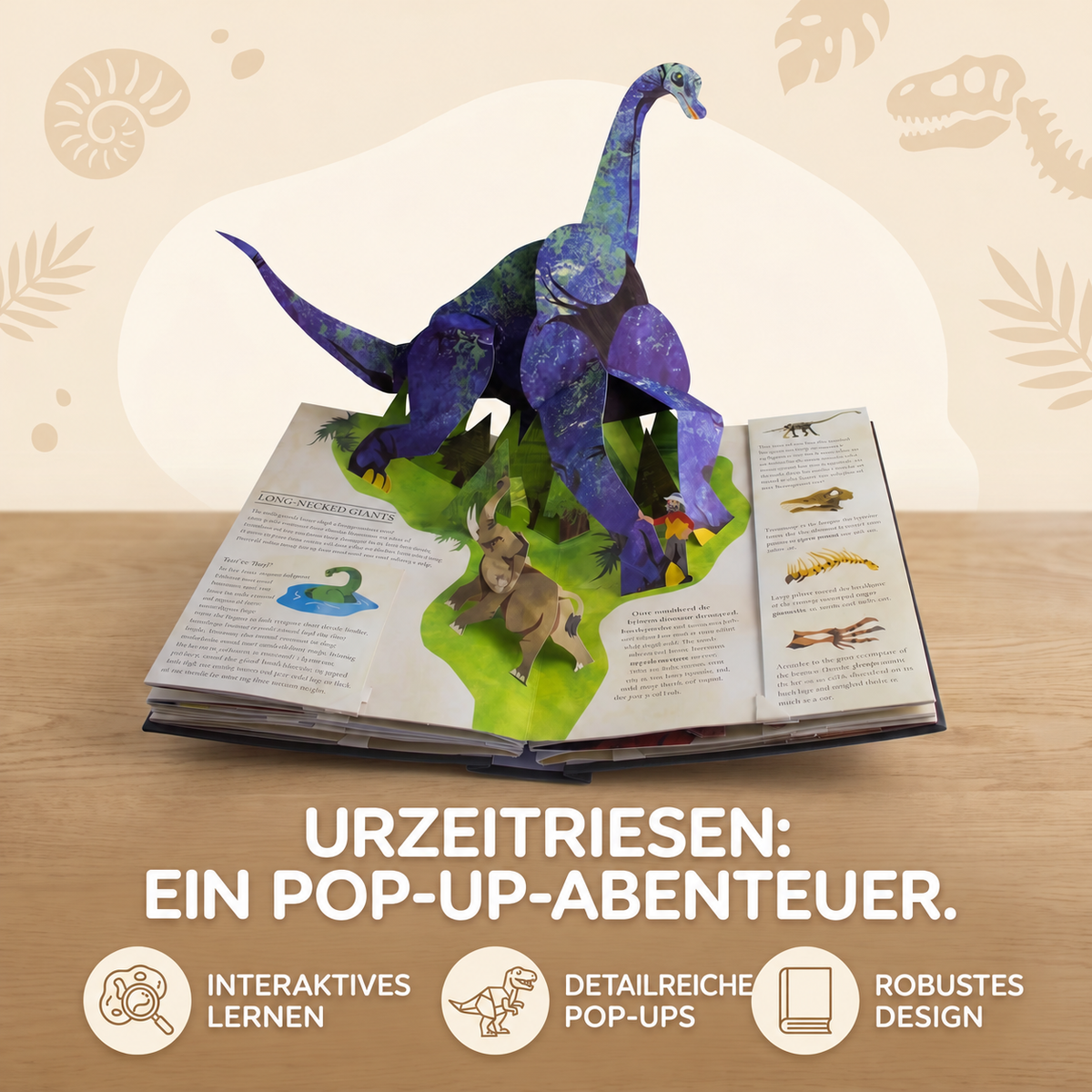 Camp Basel | Interaktives 3D-Dinosaurier-Entdeckungsbuch für Kinder