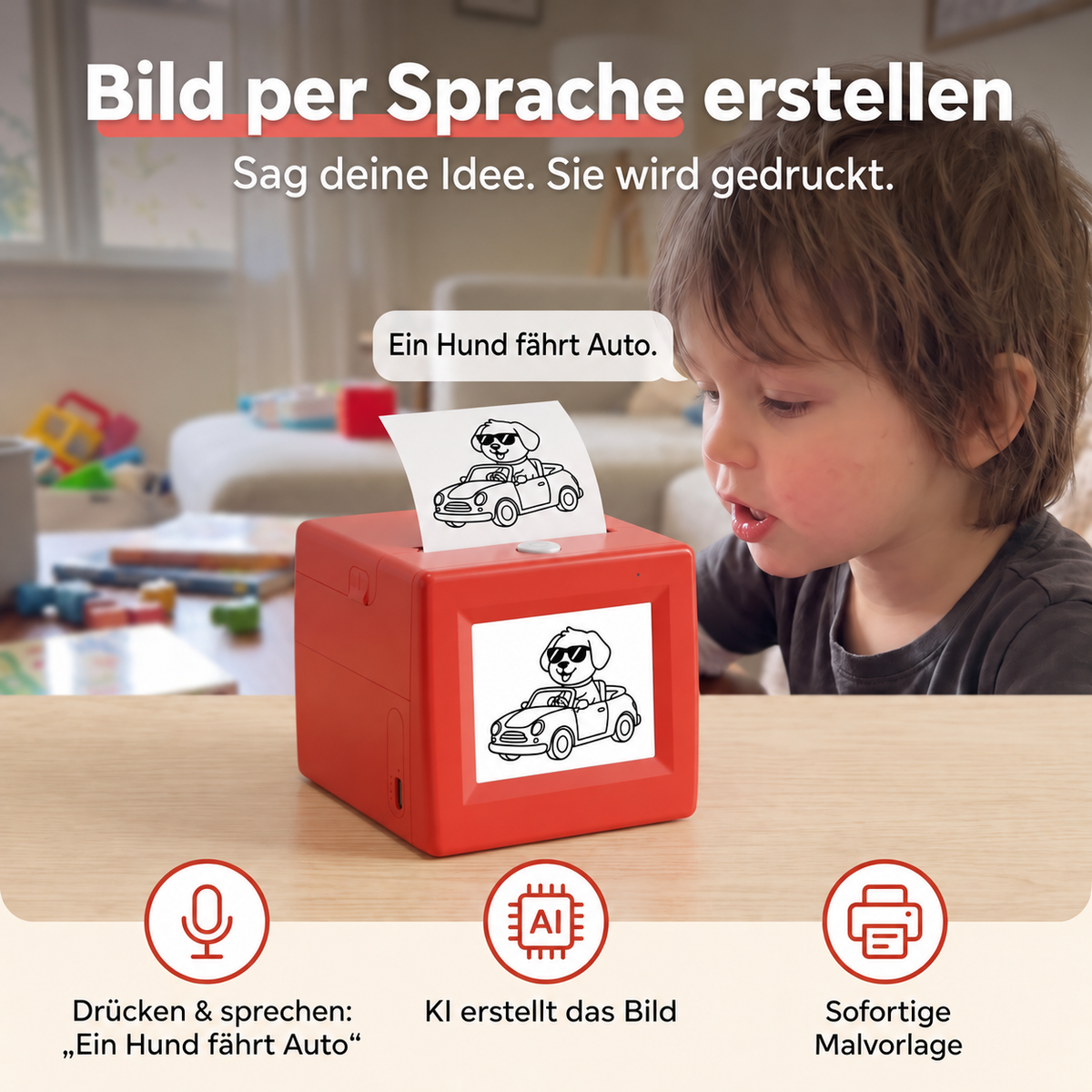 Camp Basel | KI-Sprachgesteuerter Mini-Stickerdrucker